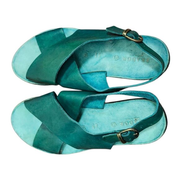 Brador RIO PETROLIO SANDALS Leather sandals Shoes made in Italy Size EU40/US10 - Picture 6 of 12